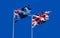 Flags of Montserrat and UK British