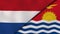 The flags of Netherlands and Kiribati. News, reportage, business background. 3d illustration