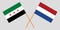 Flags of Netherlands and Syria opposition