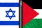 Flags of Palestine and Israel