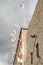 Flags of the Patriarchate fly on the facades of the Church of Nativity and the Chapel of Saint Catherine in Bethlehem in the