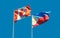Flags of Philippines and Canada