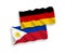 Flags of Philippines and Germany on a white background