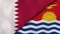 The flags of Qatar and Kiribati. News, reportage, business background. 3d illustration