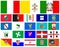 Flags Regions of Italy