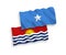 Flags of Republic of Kiribati and Somalia on a white background
