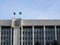 Flags of Russia and Adygea on the roof of the administration