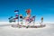 Flags in Salar de Uyuni - Bolivia