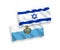 Flags of San Marino and Israel on a white background