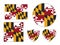 Flags Set of USA State of Maryland