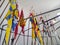 Flags on show at Etal Castle on the Borders