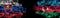 Flags of Slovakia and Azerbaijan on Black background, Slovakia vs Azerbaijan Smoke Flags