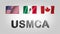 Flags Slowly waving USMCA T-MEC or CUSMA