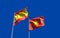 Flags of Spain and Turkey