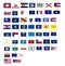 Flags of the states of USA with vector format