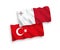 Flags of Turkey and Malta on a white background