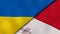 The flags of Ukraine and Malta. News, reportage, business background. 3d illustration