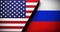 Flags Of United States Of America And Russia