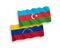 Flags of Venezuela and Azerbaijan on a white background