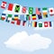 Flags of the world bunting