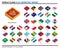 Flags of the world, m-s, 3d isometric flat icon d