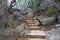 Flagstone steps leading up a hiking trail Pedernales Falls State Park, Burnet TX