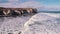 Flamborough North Landing, High Cliffs and sandy Beach, Flamborough, East Riding of Yorkshire, Jurassic coastline