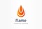 Flame creative symbol concept. Fire energy in drop shape abstract business logo. Flammable water fuel power, ignite heat