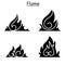 Flame , fire, burn vector illustration