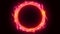 Flame frame, pink neon circle shape, realistic burning fire