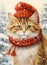 Flame-Furred Feline Fashionista: A Snowy Tale of a Talented Kitt