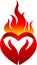 Flame heart logo