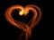 Flame heart shine lovely background