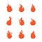 flame icon fire vector design