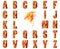 Flame and Lava Alphabet Collage