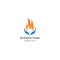 Flame logo template vector