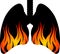 Flame lungs logo