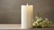 flame pillar candle