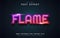 Flame text, neon gradient style text effect