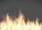 Flame texture. Fire isolated on transparent background