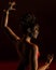 Flamenco Dancer on a dark stage