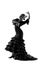 Flamenco dancer silhouette