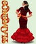 Flamenco. Dancing spanish woman, flamenco party.