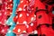 Flamenco dress spain Red and polka-dot Spanish stock, photo, photograph, image, picture