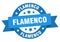 flamenco round ribbon isolated label. flamenco sign.