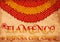 Flamenco Spain love card with spanish color flag
