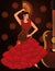 Flamenco spanish dancer girl