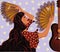 Flamenco spanish girl and guitar