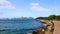 Flamengo Beach panorama view and cityscape Rio de Janeiro Brazil