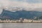 Flamengo district skyline with mountains in back, Rio de Janeiro, Brazil